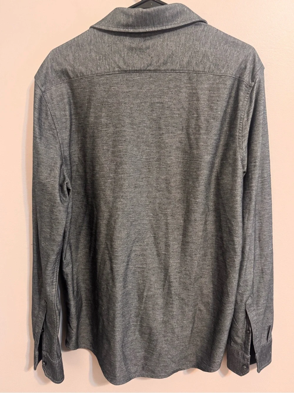 Banana Republic Men’s L Gray Performance Knit Long Sleeve Button Down Shirt